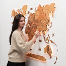 3D LED Wooden World Map 3.0 Oak by Enjoy The Wood
