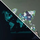 3D LED / LUMINOUS Wooden World Map 3.0 Ocean by Enjoy The Wood