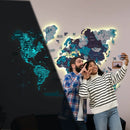 3D LED / LUMINOUS Wooden World Map 3.0 Ocean by Enjoy The Wood