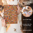3D LED Wooden World Map 3.0 Smokey