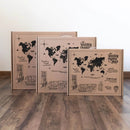 3D Luminous Colored Wooden World Map Space by Enjoy The Wood