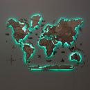 3D LED Wooden World Map 3.0 Terra