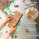 3D LED Wooden World Map 3.0 Terra