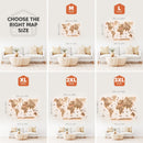 3D LED Wooden World Map 3.0 Terra