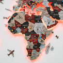 3D LED / LUMINOUS Wooden World Map 3.0 Urban