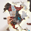 3D LED / LUMINOUS Wooden World Map 3.0 Urban