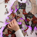 3D LED / LUMINOUS Wooden World Map 3.0 Urban
