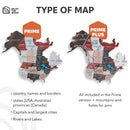 3D LED / LUMINOUS Wooden World Map 3.0 Urban