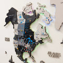 3D LUMINOUS LED Wooden World Map 2.0 Nordik by Enjoy The Wood