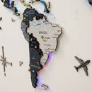 3D LUMINOUS LED Wooden World Map 2.0 Nordik by Enjoy The Wood