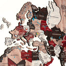 3D Luminous Colored Wooden World Map Urban