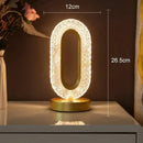 Golden crystalline crescent moon touch dimming night light bedroom by Decorbites