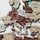 3D Wooden World Map Cappuccino (for US only)