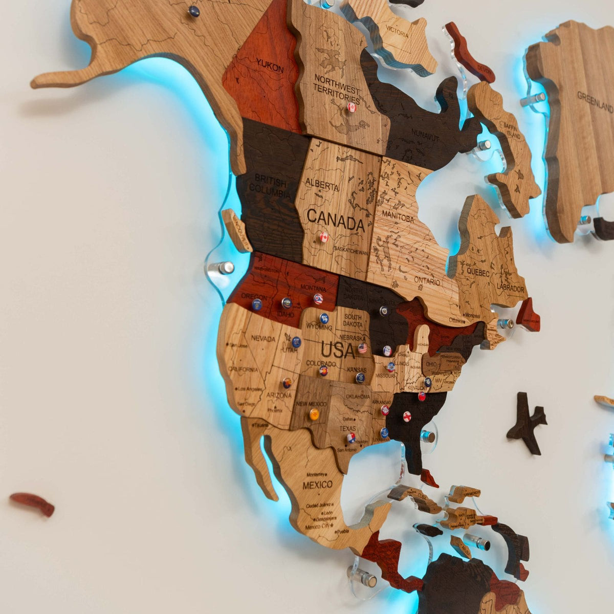 3D Solid Wooden World Map, photo 13 of 21