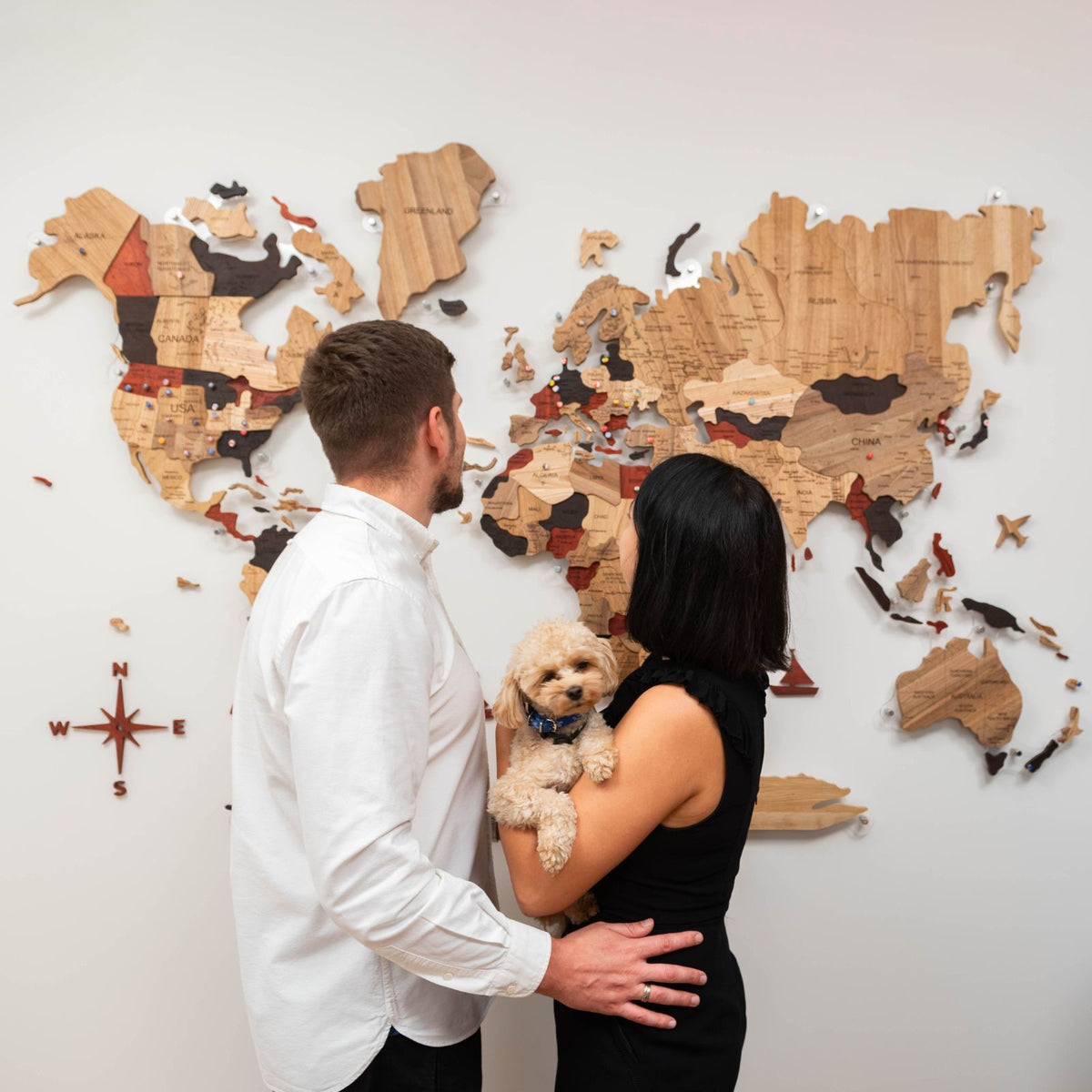 3D Solid Wooden World Map, photo 8 of 21