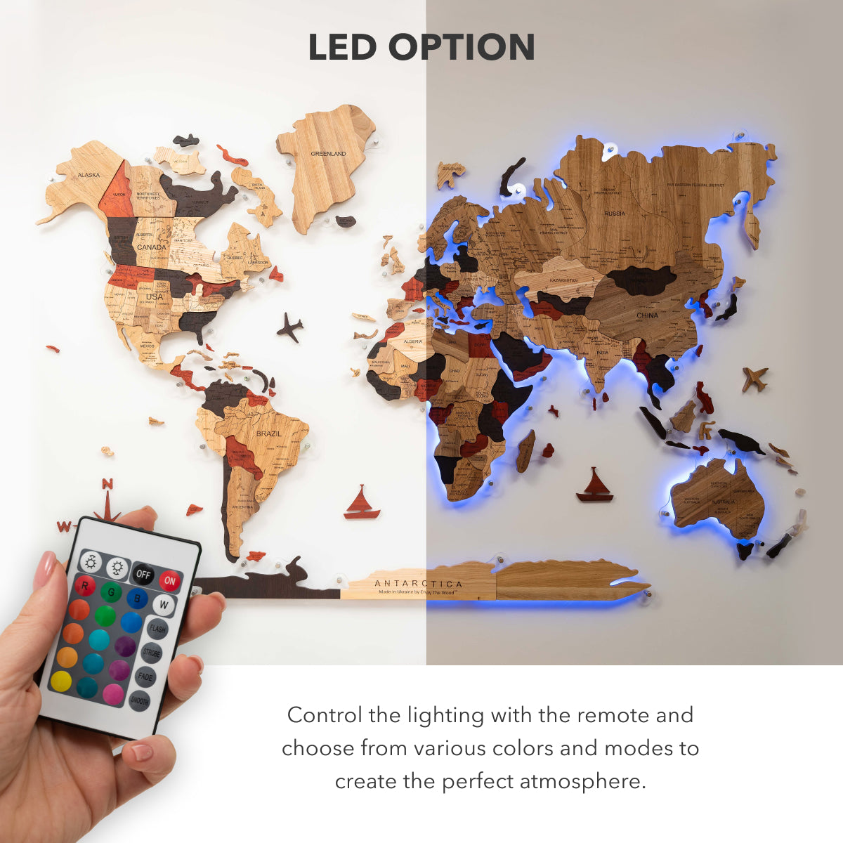 3D Solid Wooden World Map, photo 15 of 21