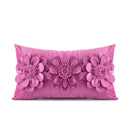 3d velvet flower pillow covers yellow & beige living room decor by Decorbites