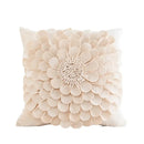 3d velvet flower pillow covers yellow & beige living room decor by Decorbites