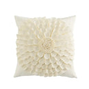 3d velvet flower pillow covers yellow & beige living room decor by Decorbites