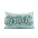 3d velvet flower pillow covers yellow & beige living room decor by Decorbites