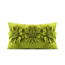3d velvet flower pillow covers yellow & beige living room decor by Decorbites