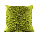 3d velvet flower pillow covers yellow & beige living room decor by Decorbites