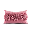 3d velvet flower pillow covers yellow & beige living room decor by Decorbites