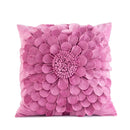 3d velvet flower pillow covers yellow & beige living room decor by Decorbites