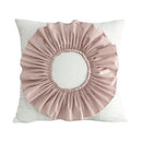 3d velvet flower pillow covers yellow & beige living room decor by Decorbites