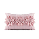 3d velvet flower pillow covers yellow & beige living room decor by Decorbites