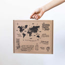 3D Wooden World Map Dream
