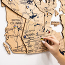 3D Wooden Map of Canada – Gold