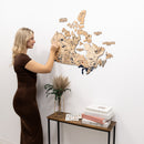 3D Wooden Map of Canada – Gold