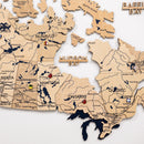 3D Wooden Map of Canada – Gold