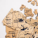 3D Wooden Map of Canada – Gold