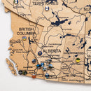 3D Wooden Map of Canada – Gold
