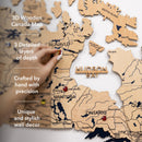 3D Wooden Map of Canada – Gold