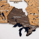 3D Wooden Map of Canada – Multicolor