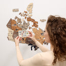 3D Wooden Map of Canada – Multicolor