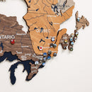 3D Wooden Map of Canada – Multicolor