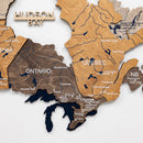 3D Wooden Map of Canada – Multicolor