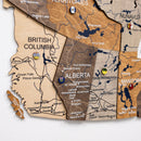 3D Wooden Map of Canada – Multicolor