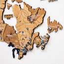 3D Wooden Map of Canada – Oak