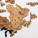 3D Wooden Map of Canada – Oak