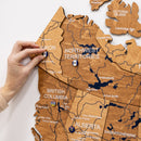 3D Wooden Map of Canada – Oak