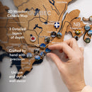 3D Wooden Map of Canada – Oak