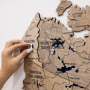 3D Wooden Map of Canada – Terra