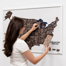 3D Wooden USA Map on Board Dark Walnut by Enjoy The Wood