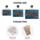 3D Wooden USA Map on Board Dark Walnut by Enjoy The Wood