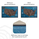 3D Wooden USA Map on Board Dark Walnut by Enjoy The Wood